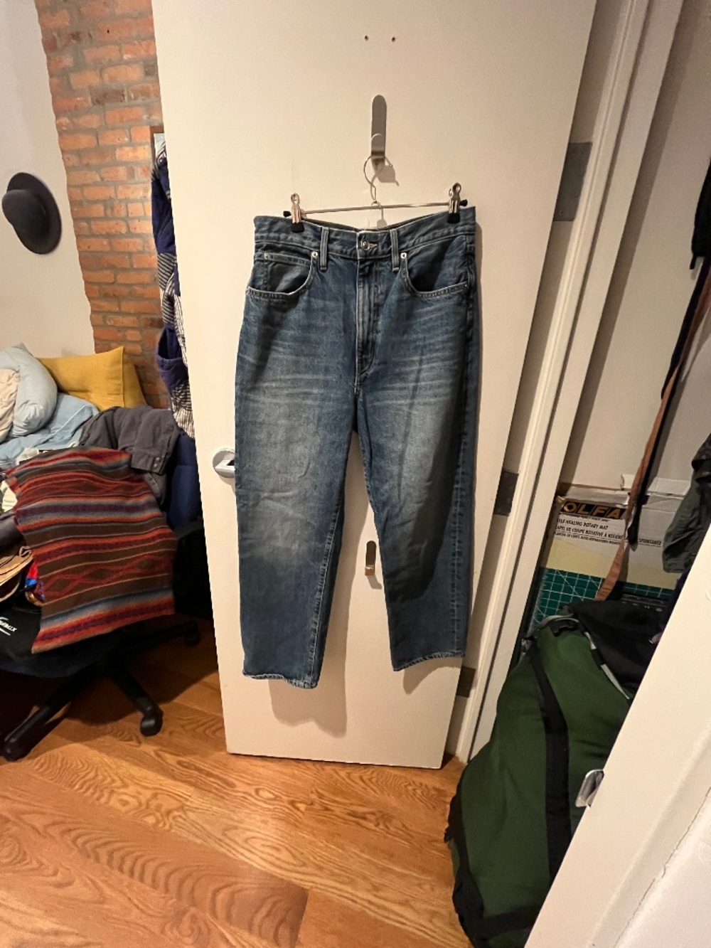 Slvrlake London Crop blue denim 100% cotton size 29 Made in USA